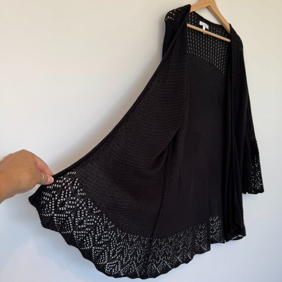 LAUREN CONRAD Women's L Black Cardigan Tunic Sweater - Picture 3 of 9